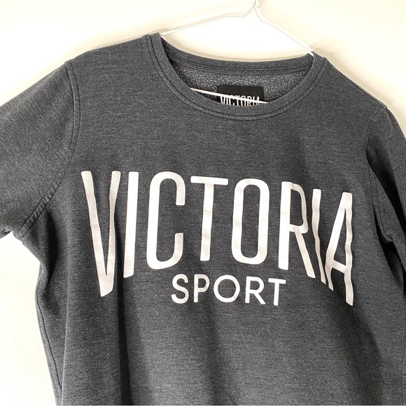 Victoria’s Secret Victoria Sport Grey White Sweatshirt - Picture 2 of 6